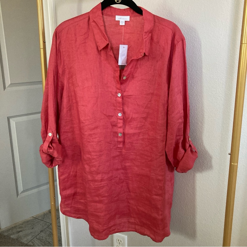 NWT JJill Linen 30in Tunic - Large Petite